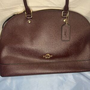 Coach Dark Brown Leather Shoulder Bag